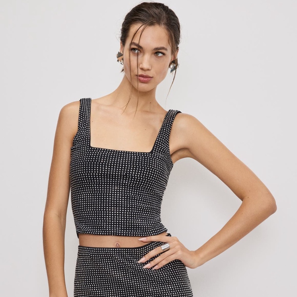 NWT Good American Crystal tank top